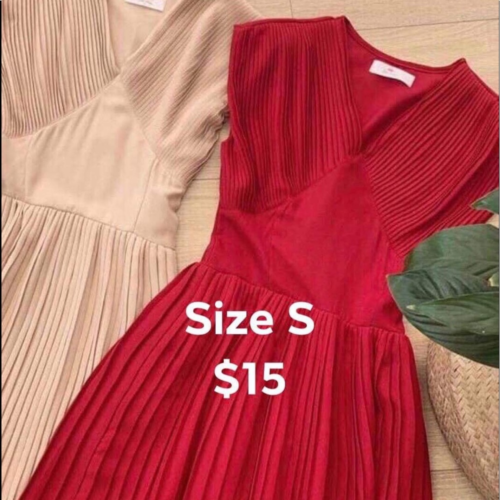 Long red dress